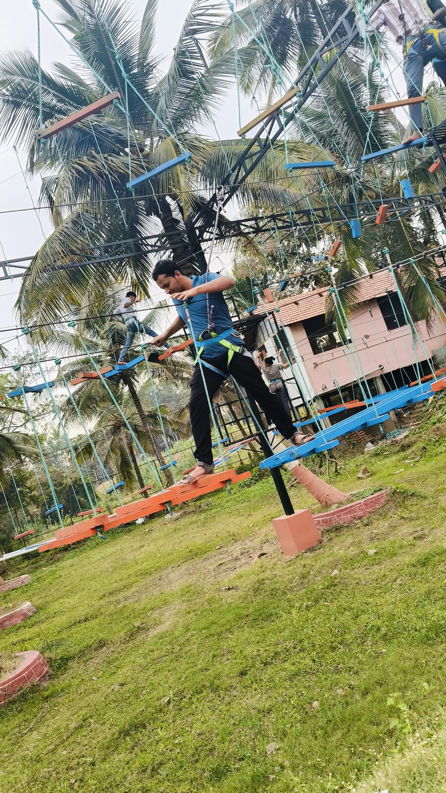 Colleagues enjoying a team activity